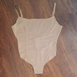 SKIMS Womens Beige Nude Mesh Bodysuit Size XL Chic Feminine Trendy Casual